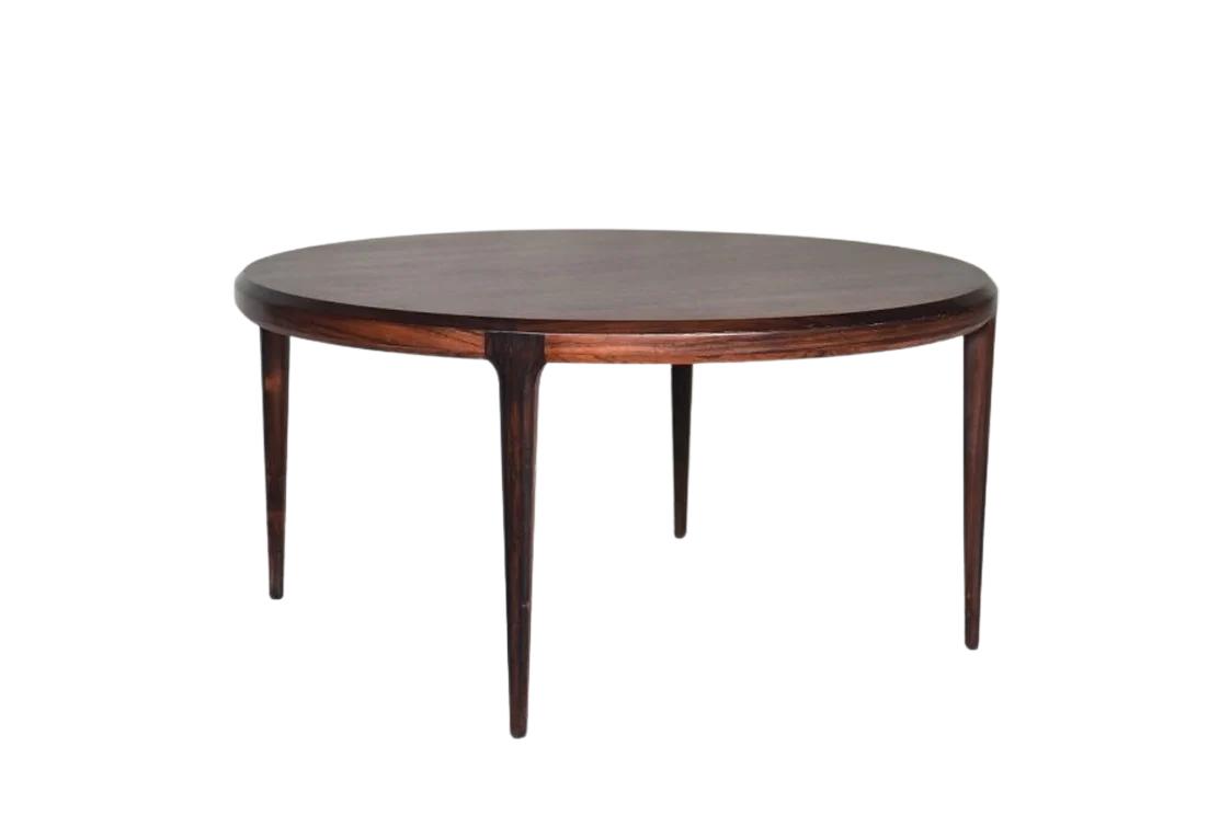 Round rosewood coffee table No. 283, designed by J. Andersen, C.F.C. Silkebørg, Denmark, 1960s