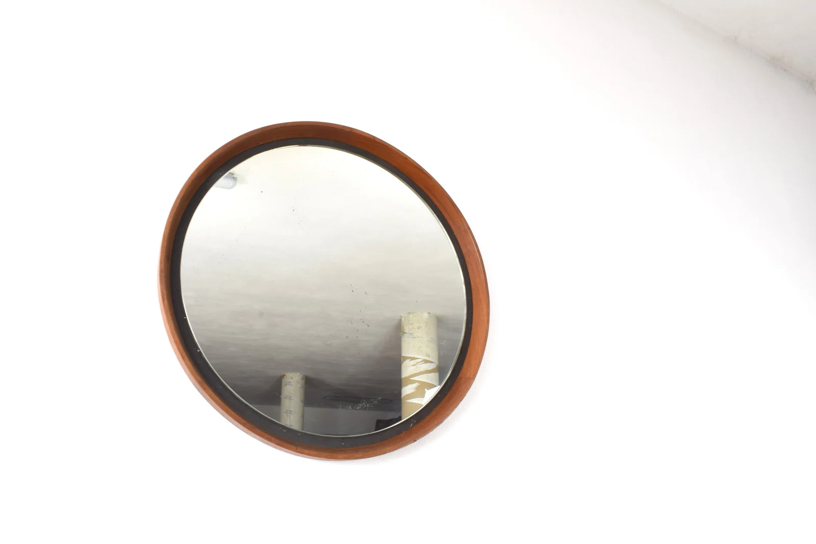 Teak mirror designed by Uno & Ostena Kristiansen, Luxus, Sweden, 1960s