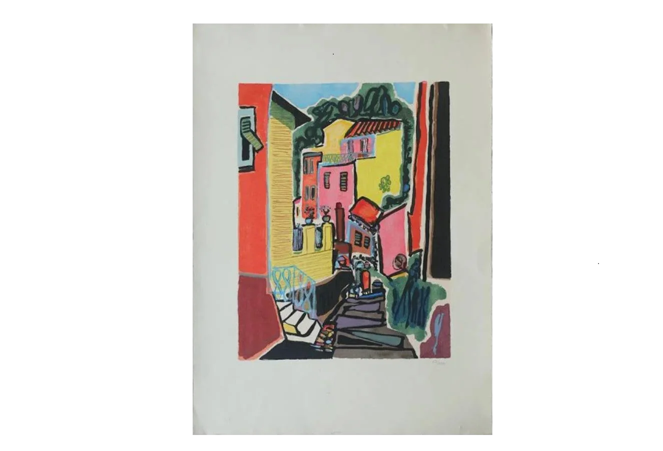 Vintage Colour Lithograph, Lerici