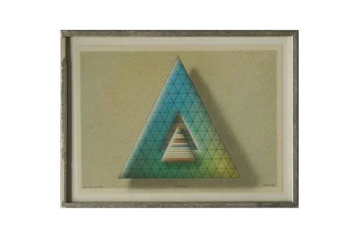 Computer ink plot, Beck & Jung, Green Indian game,1985