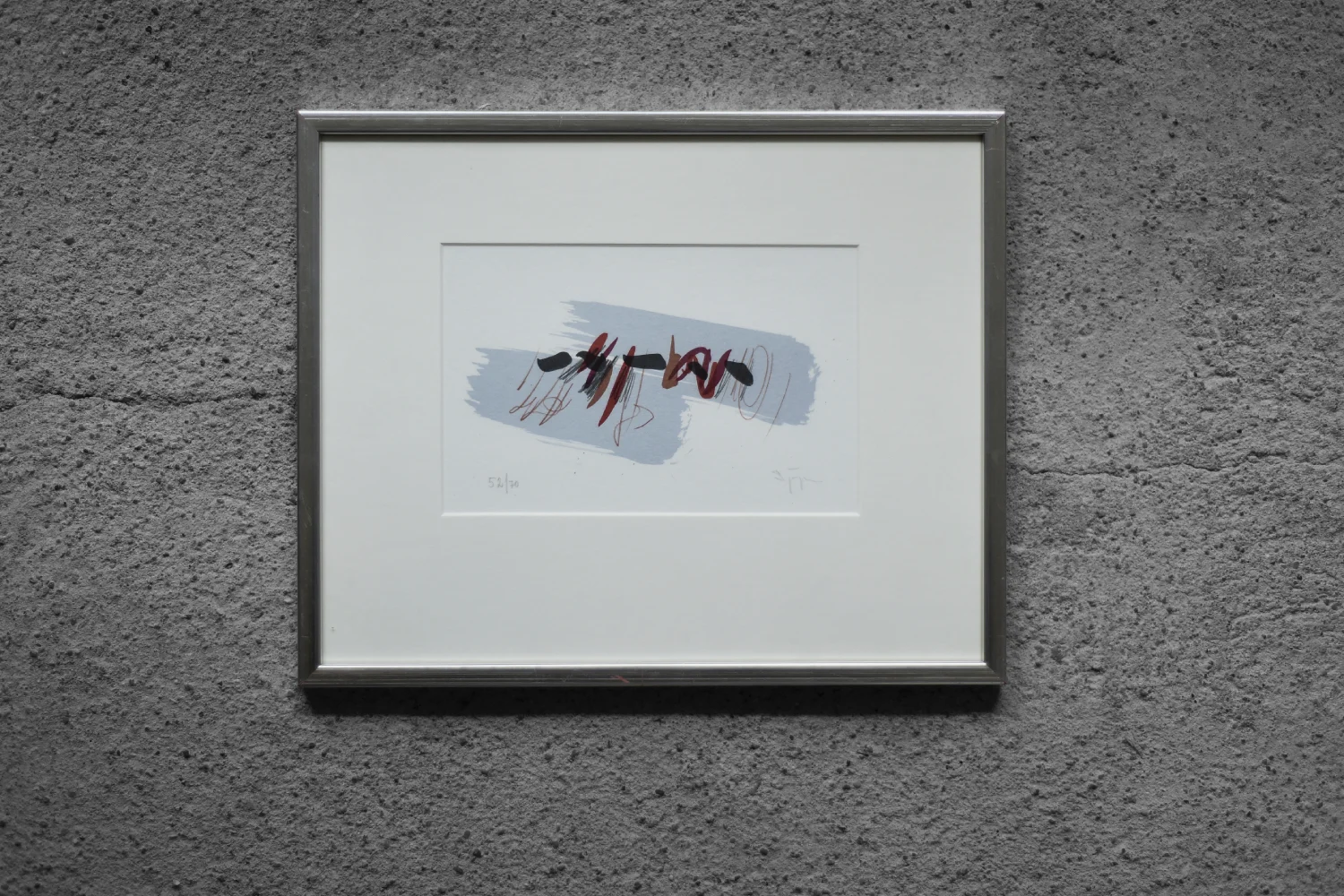 Colour lithograph, Komposition, Lars Sjögren, Sweden, 1970s