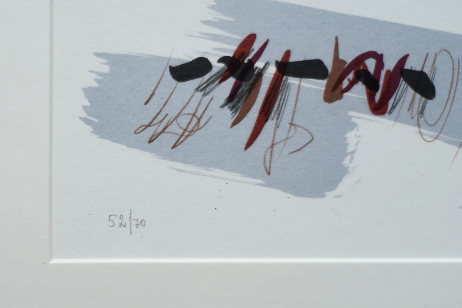 Colour lithograph, Komposition, Lars Sjögren, Sweden, 1970s