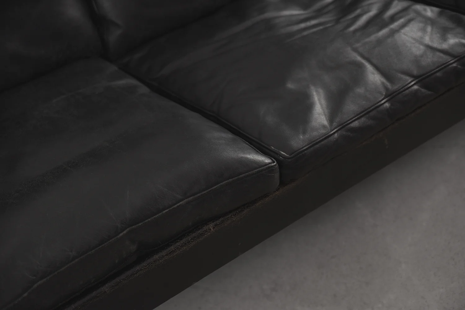 Leather three-seater sofa, Model 55, designed by Kurt Østervig, Centrum Møbler, Denmark, 1950s