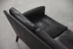 Leather three-seater sofa, Model 55, designed by Kurt Østervig, Centrum Møbler, Denmark, 1950s