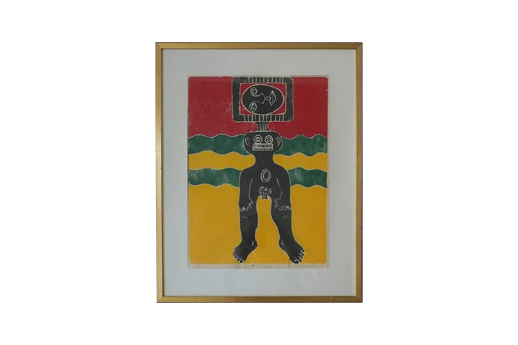 Colour woodcut, Walter Bengtsson, 1970