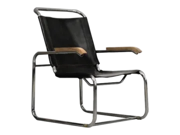 Fotel skórzany B35, proj. Marcel Breuer, Thonet, Niemcy, lata 30