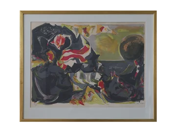 Kolorowa litografia, Bata Mihailović, Horisont, 1976