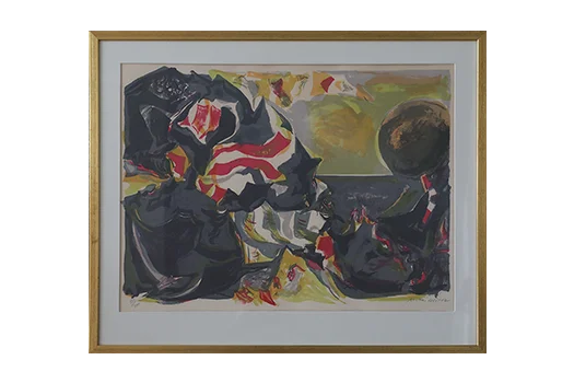 Colour lithograph, Bata Mihailović, Horisont, 1976