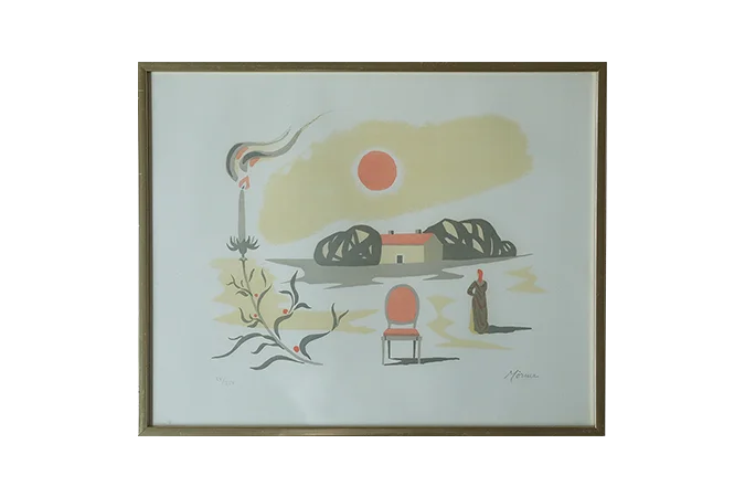 Kolorowa litografia, Stellan Mörner, lata 60