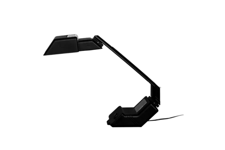 Lampa biurkowa z zegarkiem Typ 27.B.101, proj. Wojciech Dybek dla Polamp Pułtusk, Polska,1987