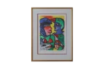 Colour lithograph, Ulrika Hydman Vallien, Composition of Figures, 1999