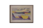 Litografia barwna, Waldemar Lorentzon, Båtparad, 1953