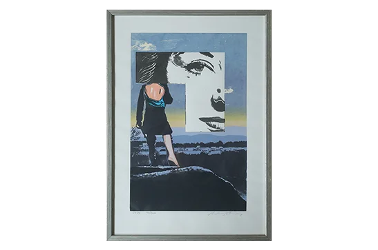 Colour lithograph, Hardy Strid, Composition, 1950s