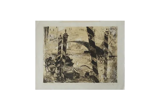 Lithograph on BFK Rives paper, René Genis, 1970s