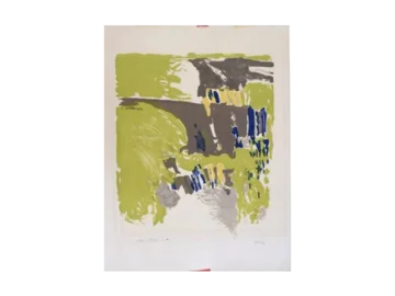 Litografia na papierze Van Gelder Zonen, Jörgen Fogelqvist, lata 80