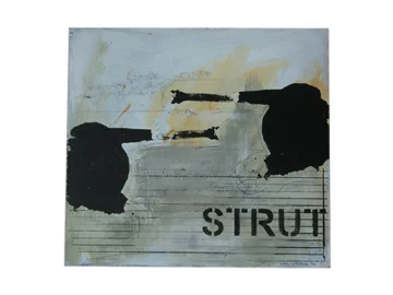 Oil painting on board, Lage Löfdahl, STRUT, 1980s