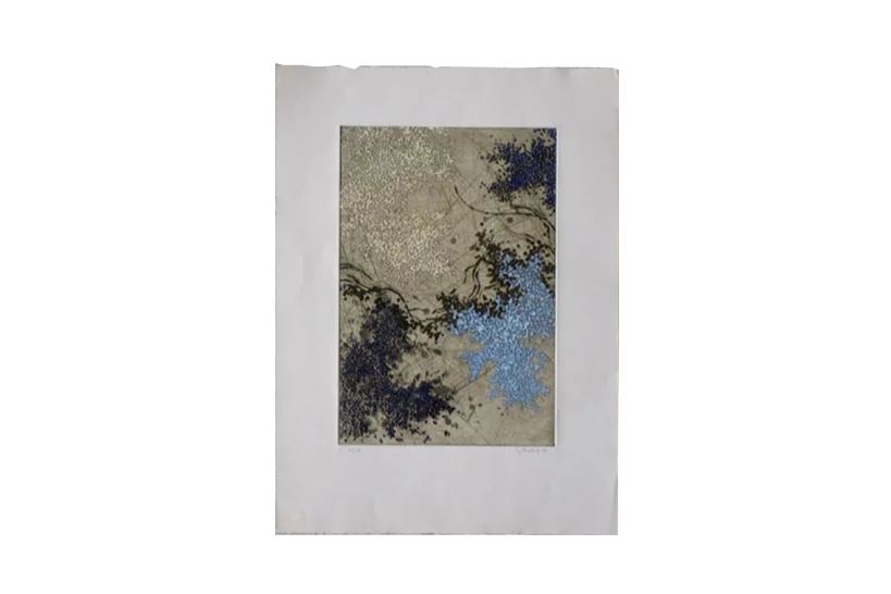Serigrafia na tkanej paście, Yannick Ballif, Abstrakcja, 1976