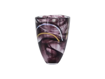 Glass Contrast Vase, designed by Anna Ehrner, Kosta Boda, Sweden, 1980s