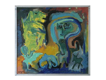 Mixed media on board, Lennart Lilja, Noah Mianhig, 1996