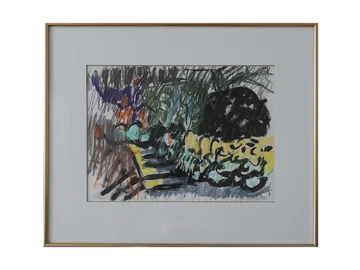 Technika mieszana na papierze, Johan Adam Linneballe, Sommer I haven III, 1993