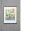 Colour lithograph, Aino Myllykangas, Heaven the dog, 1993