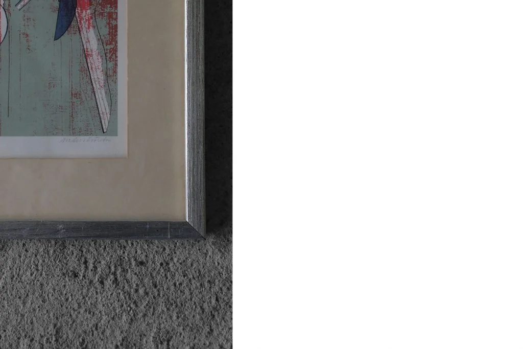 Colour lithograph, Anders Österlin, Sweden