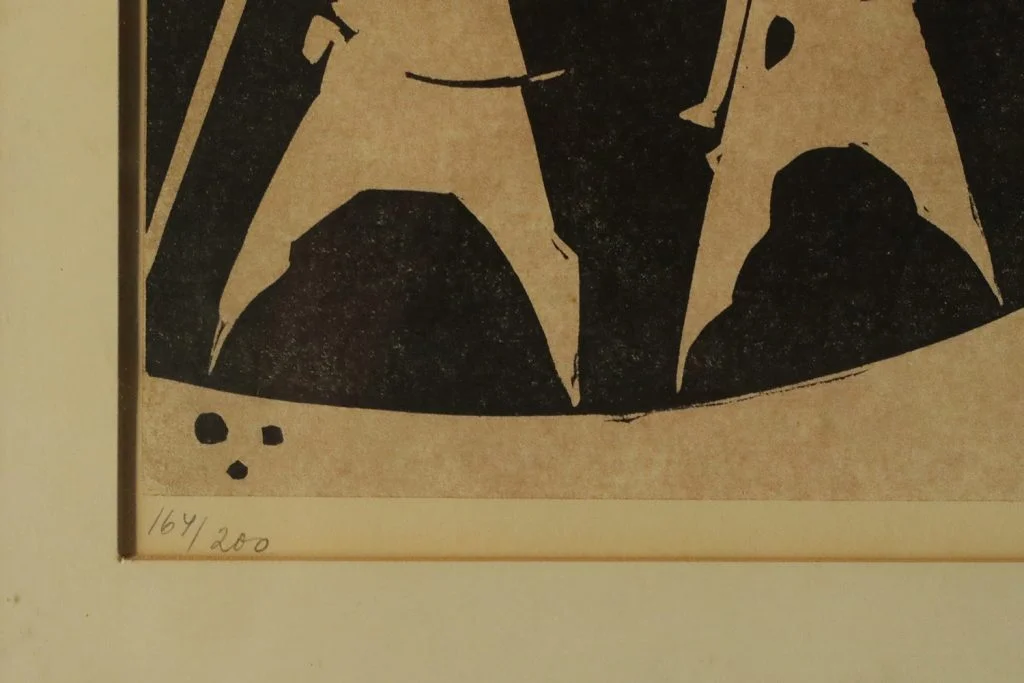 Linocut, Åke Holm, Biblical Motif, 1970s
