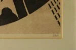 Linocut, Åke Holm, Biblical Motif, 1970s