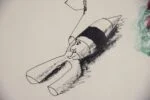 Colour lithograph, Carl Fredrik Reuterswärd, Abrakadabra, 1990s
