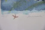 Colour lithograph, Aino Myllykangas, Heaven the dog, 1993