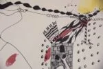Colour lithograph, Carl Fredrik Reuterswärd, Abrakadabra, 1990s