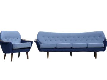 Velvet lounge suite, Holm Fabriker AB, Sweden, 1960s