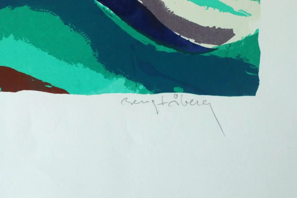 Lithograph, Bengt Åberg, Fåglar