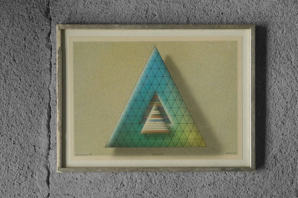 Computer ink plot, Beck & Jung, Green Indian game,1985