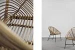 Pair of vintage bamboo armchairs, 1960s