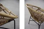 Pair of vintage bamboo armchairs, 1960s
