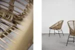 Pair of vintage bamboo armchairs, 1960s