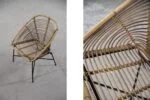 Pair of vintage bamboo armchairs, 1960s