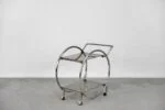 Chrome Art Deco bar cart, 1930s