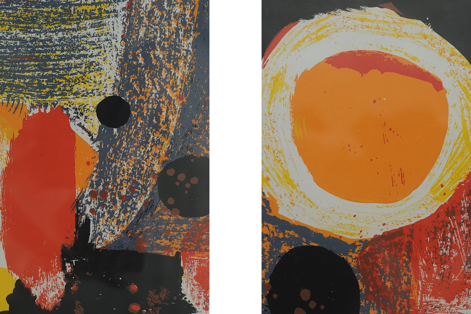 Colour lithograph, Kulo Green, Composition