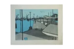 Etching, Otto Eglau, Im Hafen, 1961