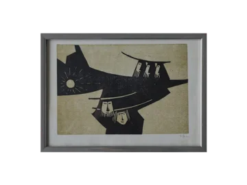 Linocut, Biblical Motif, Åke Holm, 1970s