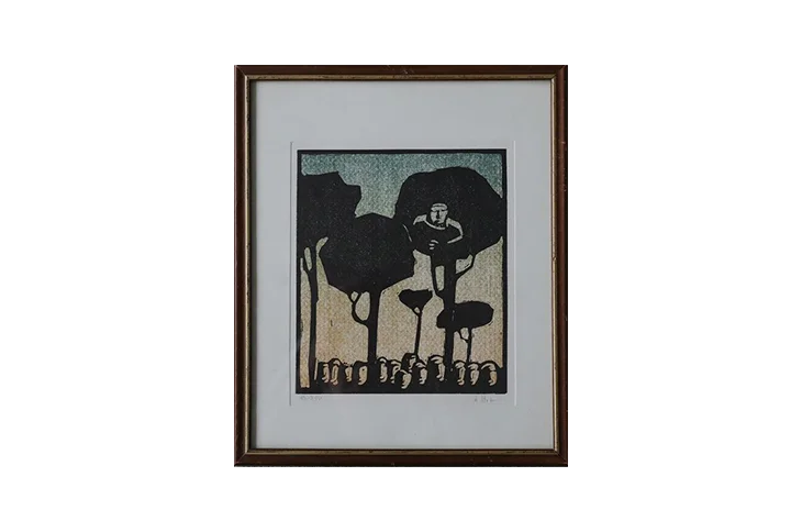 Linocut, Biblical Motif, Åke Holm, 1970s