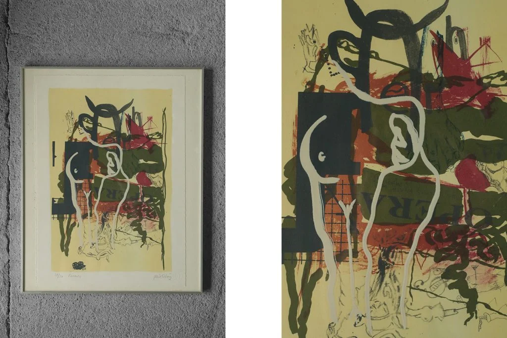 Colour lithograph, Poul Esting, Carmen