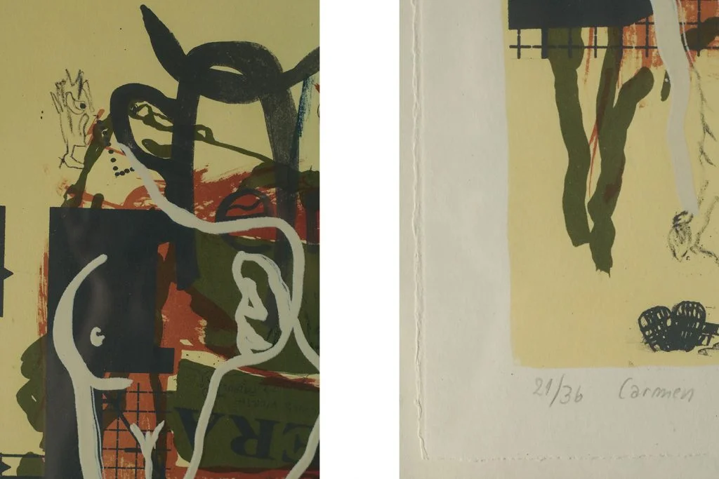Colour lithograph, Poul Esting, Carmen
