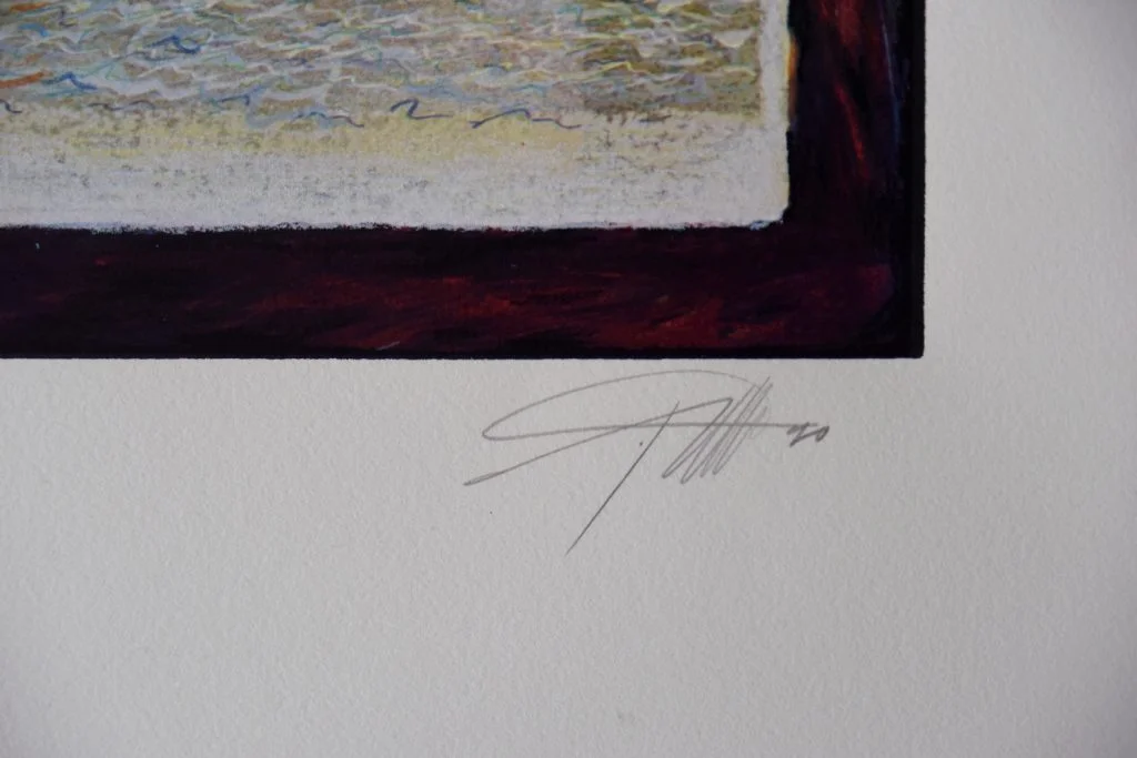 Screen print, Peter Foeller, Feuerschiff, 1990