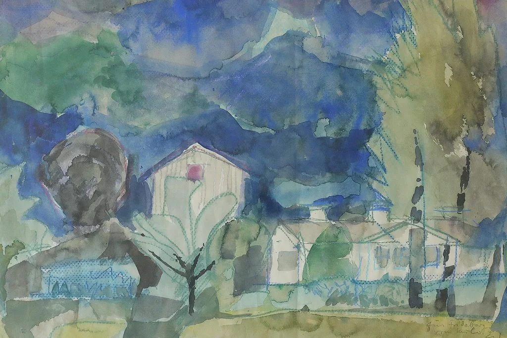 Watercolour, Frideborg Bryth, 1950s