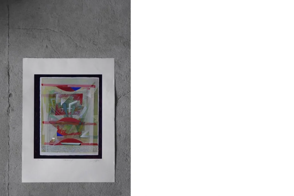 Screen print, Peter Foeller, Feuerschiff, 1990