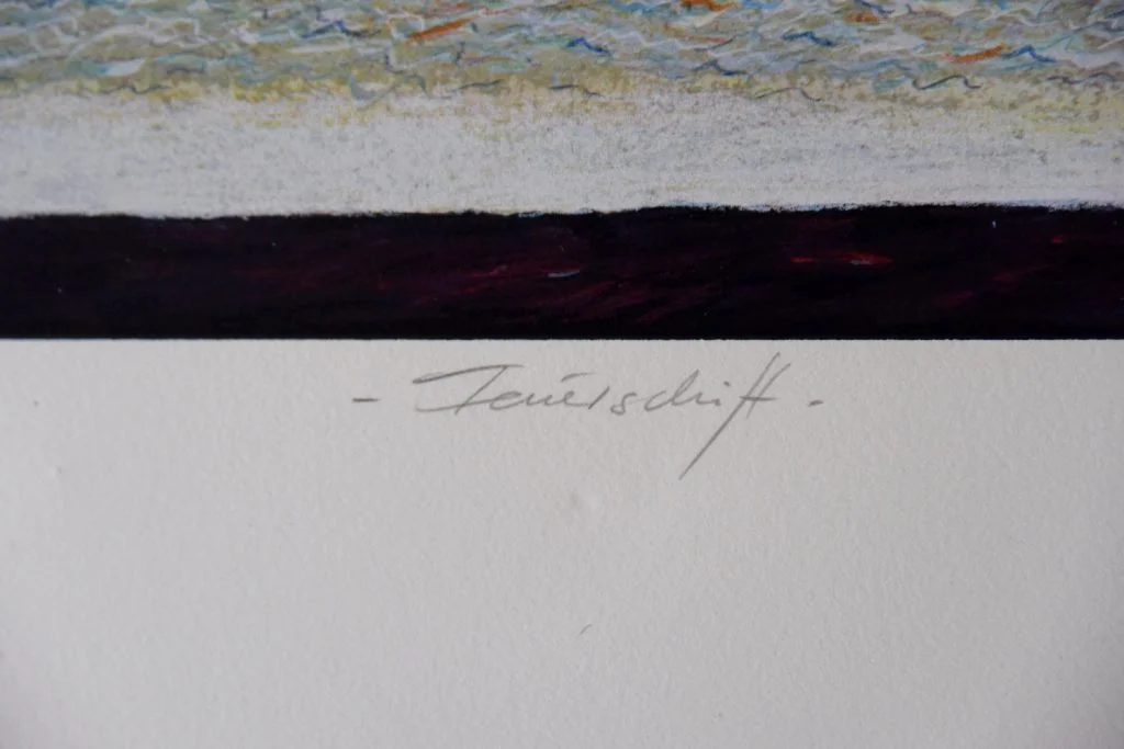 Screen print, Peter Foeller, Feuerschiff, 1990