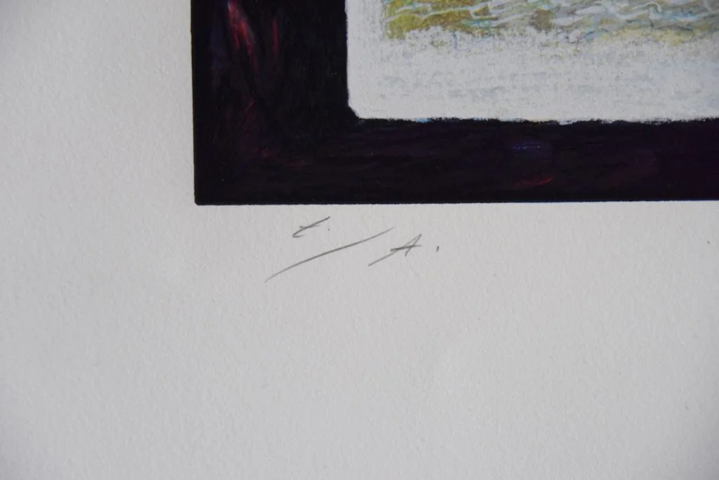 Screen print, Peter Foeller, Feuerschiff, 1990